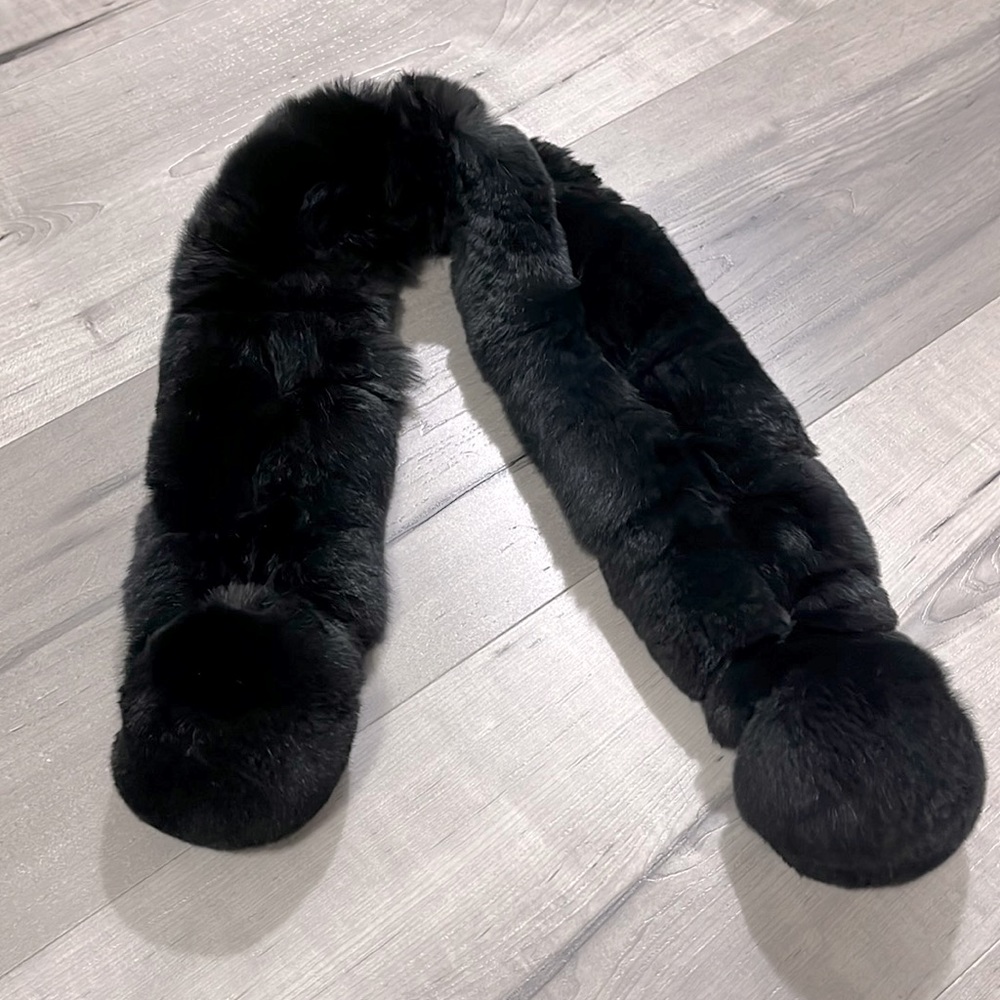Rabbit fur scarf